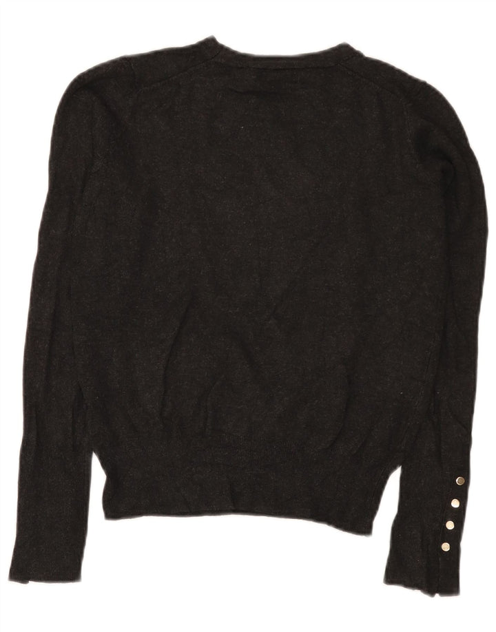 Zara Womens Boat Neck Jumper Sweater UK 10 Small Grey