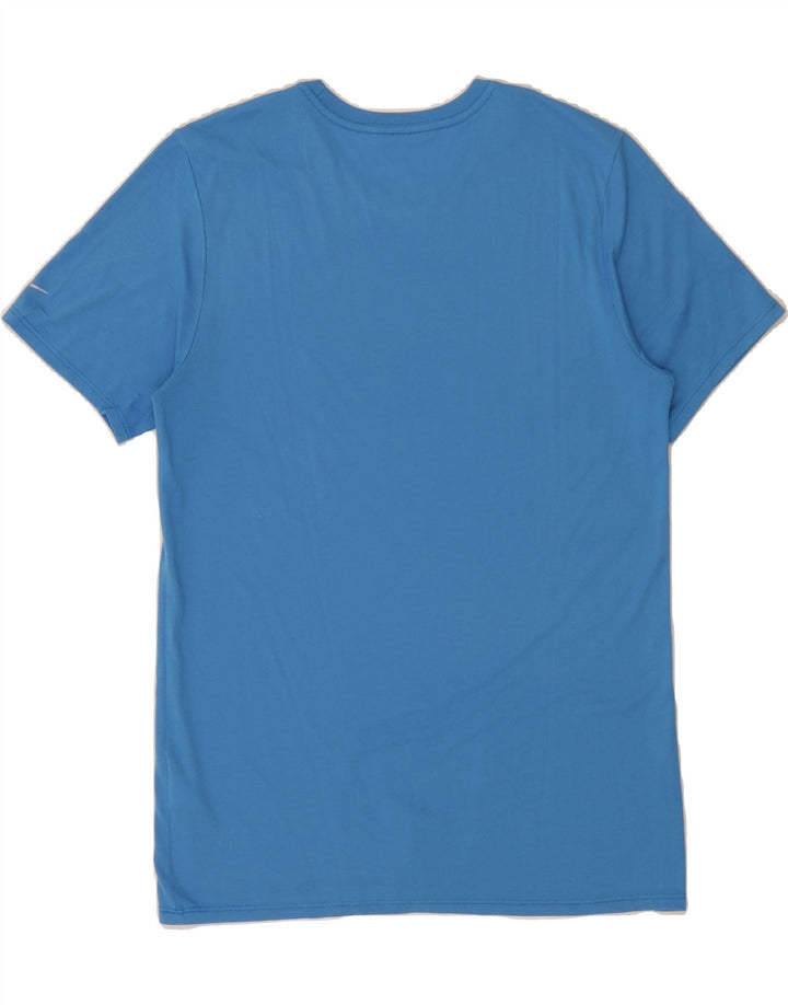 NIKE Mens Dri Fit Graphic T-Shirt Top Medium Blue Polyester Vintage Nike and Second-Hand Nike from Messina Hembry 