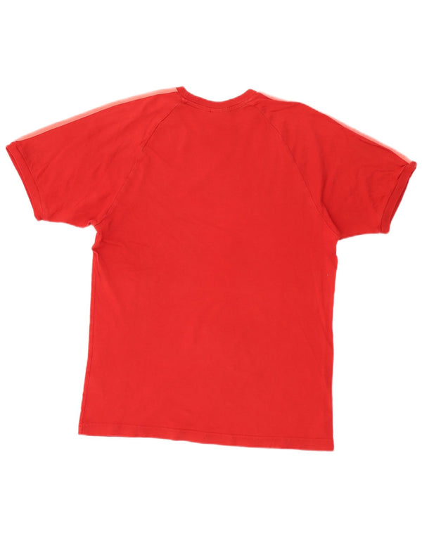 Adidas Herre T-Shirt Top Medium Rød Bomuld