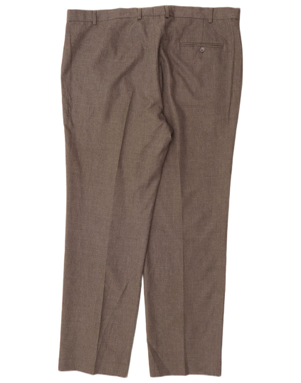 Calça masculina Marks & Spencer reta regular fit W42 L33 cinza