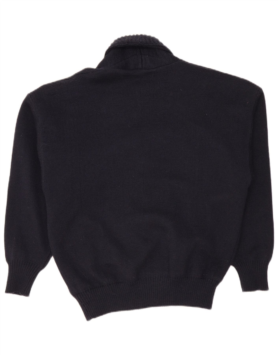 VINTAGE Herre cardigan sweater IT 50 Mellem marineblå uld
