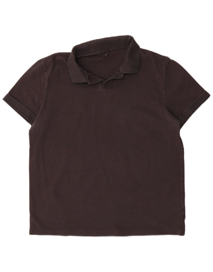 Hugo Boss Mens Polo Shirt 3XL Black Cotton