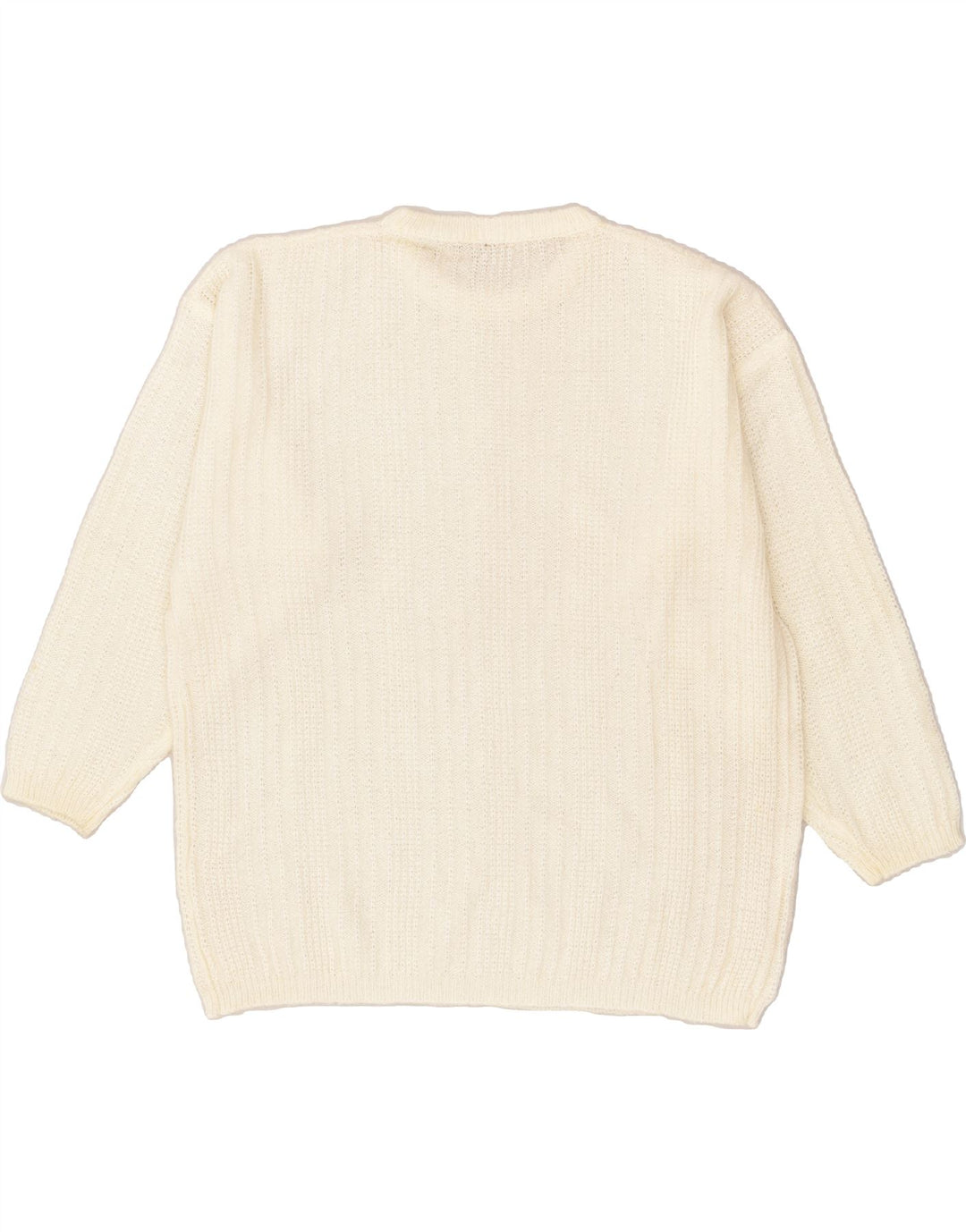 VINTAGE Womens Crew Neck Jumper Sweater UK 20 2XL Off White | Vintage Vintage | Thrift | Second-Hand Vintage | Used Clothing | Messina Hembry 