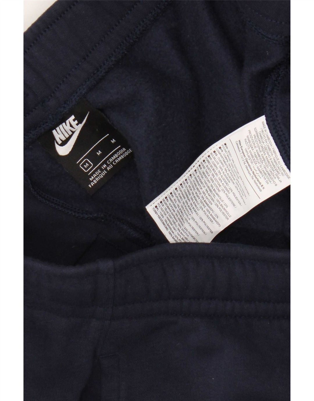 Nike Mens Tracksuit Trousers Joggers Medium Navy Blue Cotton