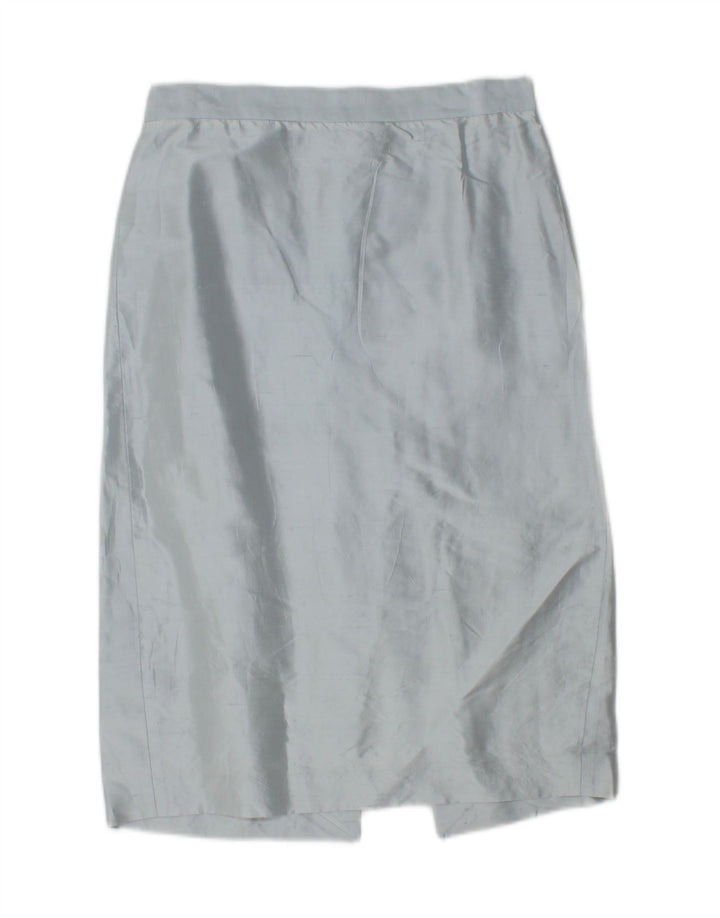 Alberto Biani Womens 3 Button 2 Piece Skirt Set IT 42 Medium W26 Blue Silk