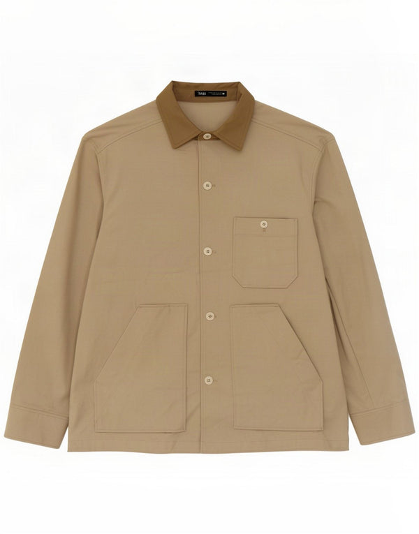 Zara Herre Utility Jacket UK 42 XL Beige Bomuld