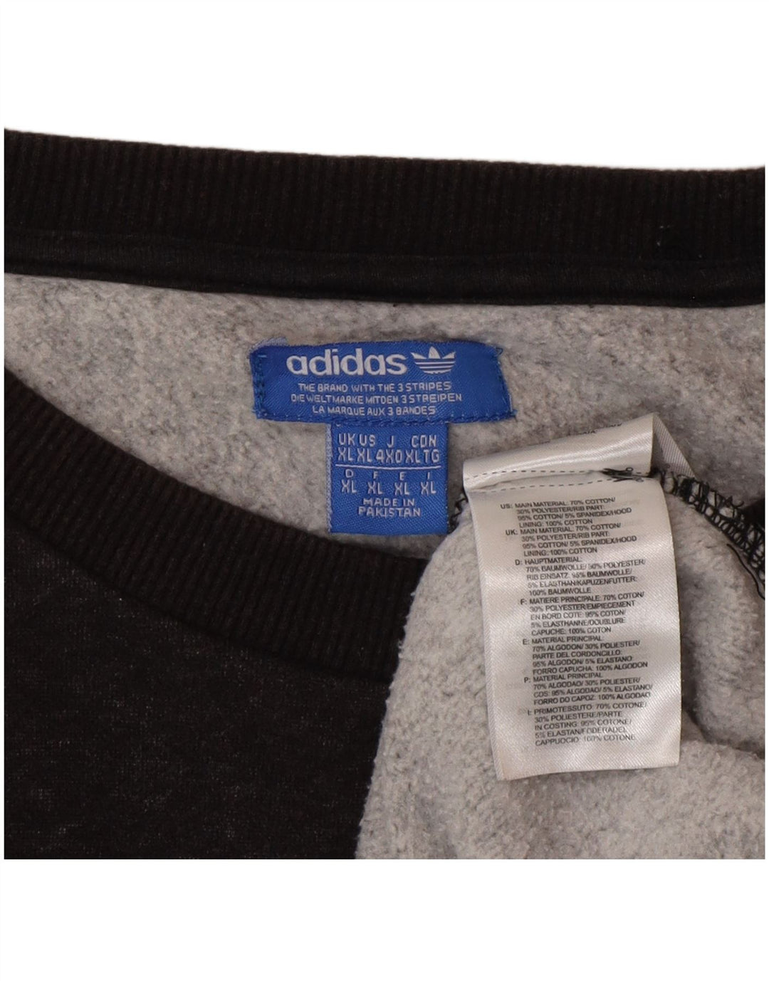 Adidas Herren Sweatshirt Pullover XL Grau Baumwolle