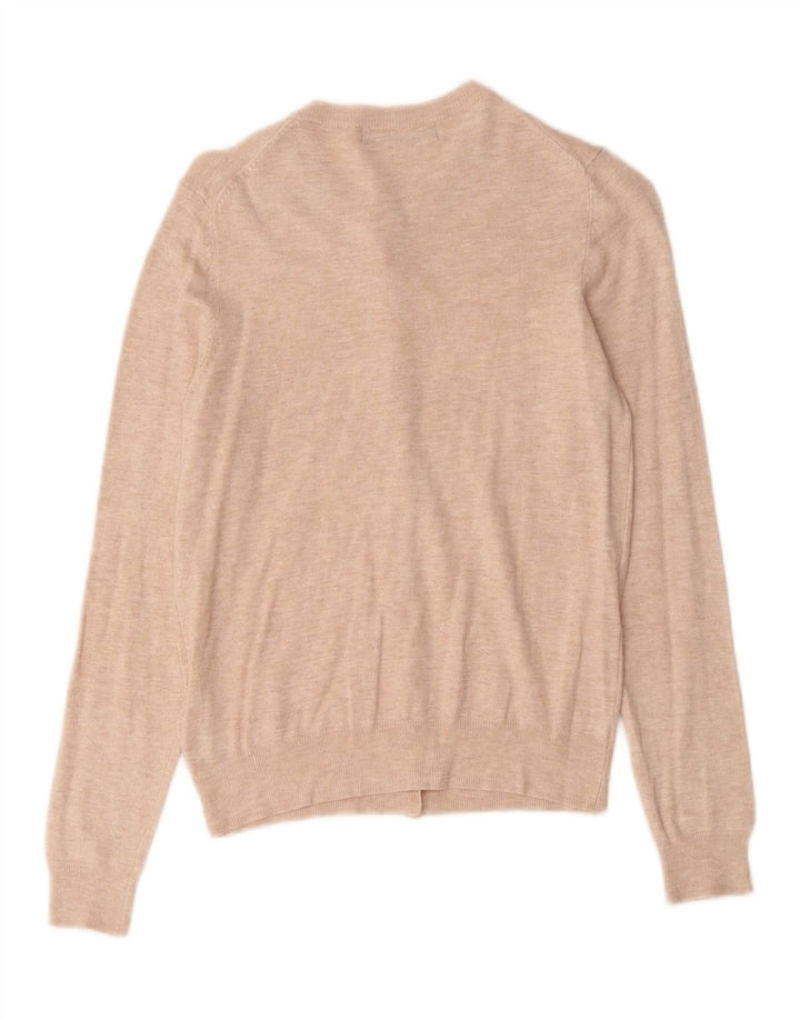 Marks & Spencer Womens Crop Cardigan Sweater UK 12 Medium Pink Flecked