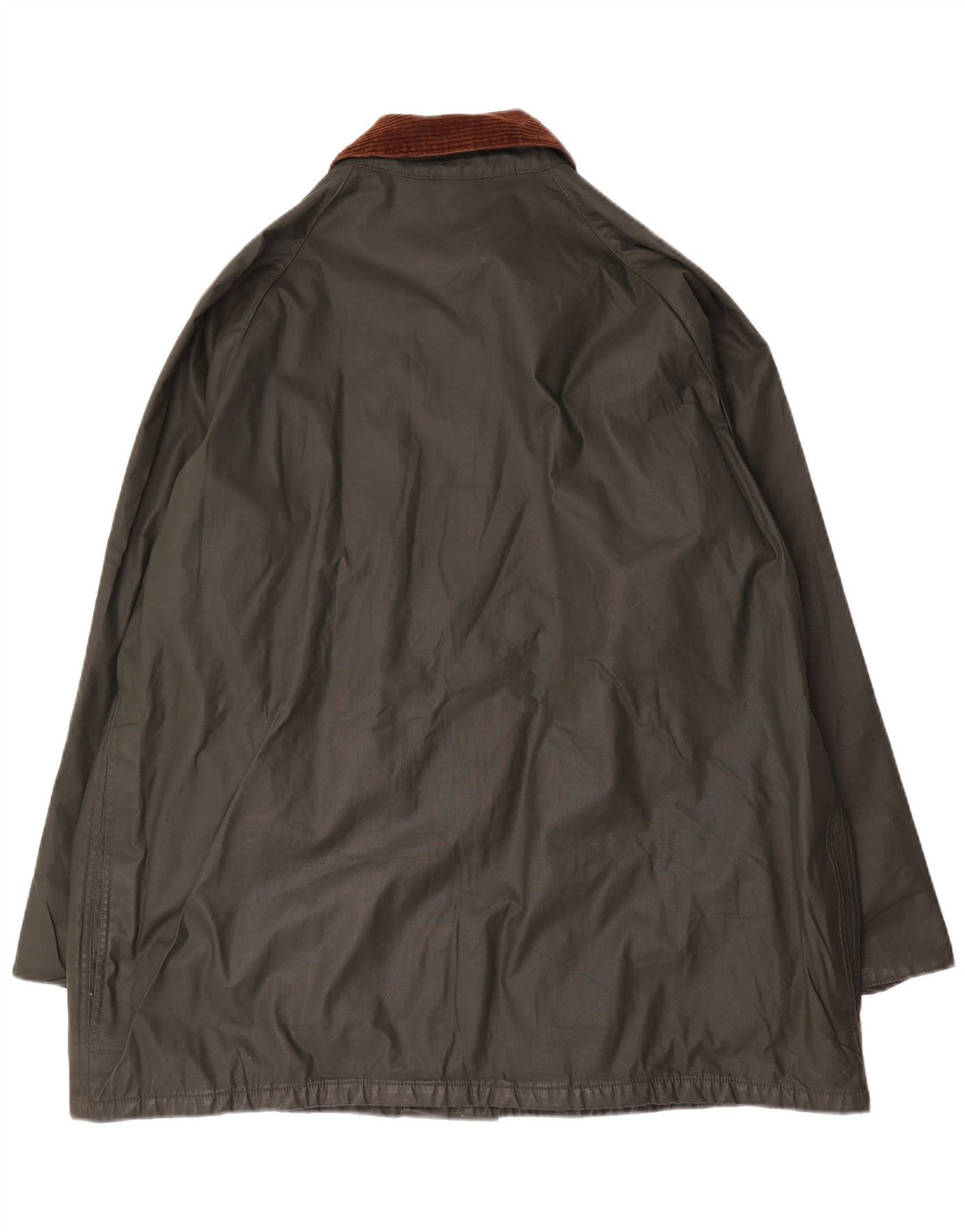 Giacca vintage da uomo in cotone cerato vestibilità ampia, grande verde