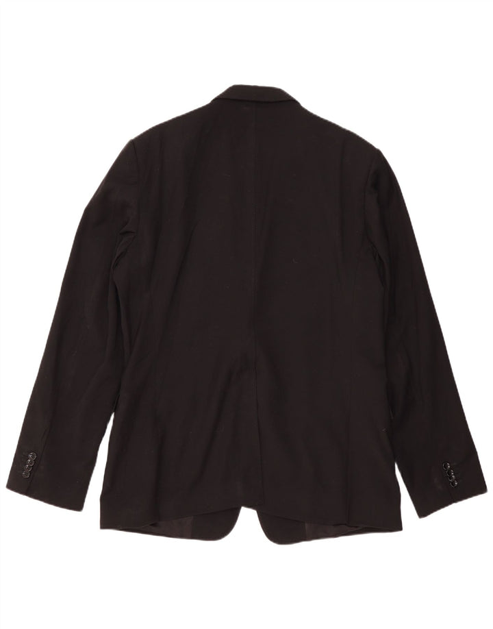 Dolce & Gabbana Mens Slim 2 Button Blazer Jacket IT 54 2XL Black Wool
