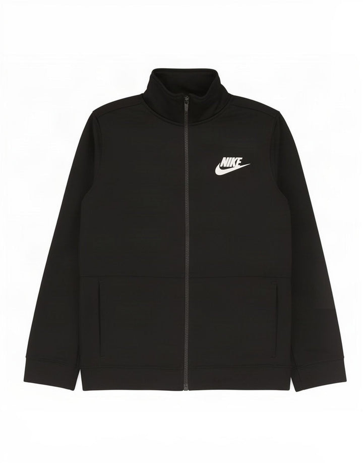Nike Boys Tracksuit Top Jacket 12-13 Years Large Black