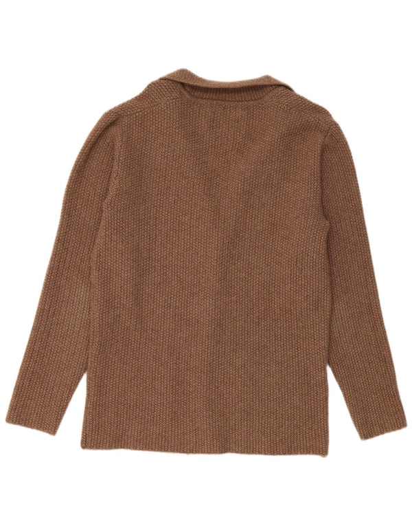 Sun68 Mens Cardigan Sweater Medium Brown Wool