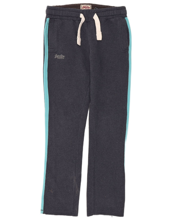Superdry Slim-Trainingshose für Damen, Größe UK 14, Mittel, Marineblau, Farbblock