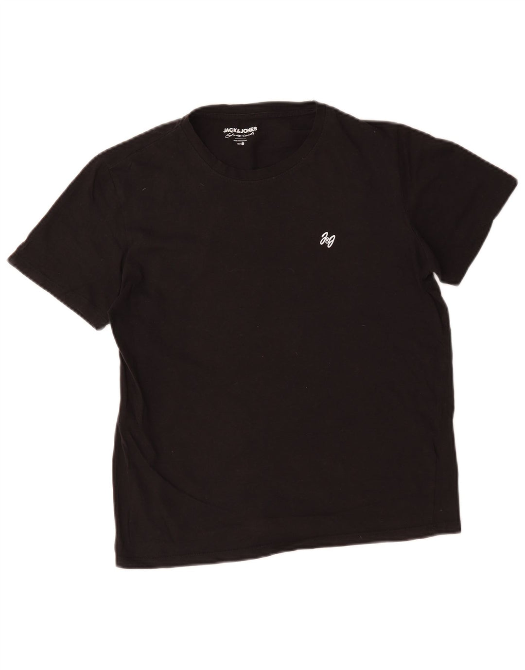Jack & Jones Mens T-Shirt Top Small Black Cotton
