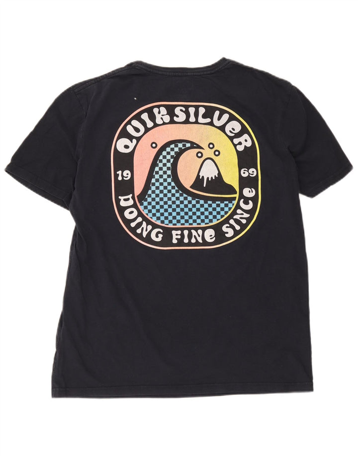 Quiksilver Mens Graphic T-Shirt Top Medium Navy Blue Cotton
