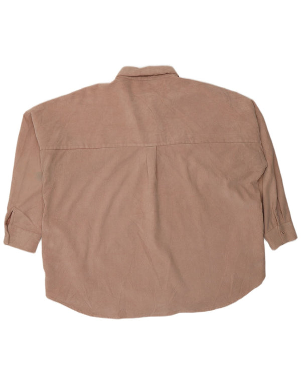 Damska koszula sztruksowa oversize Zara UK 18 XL, różowa