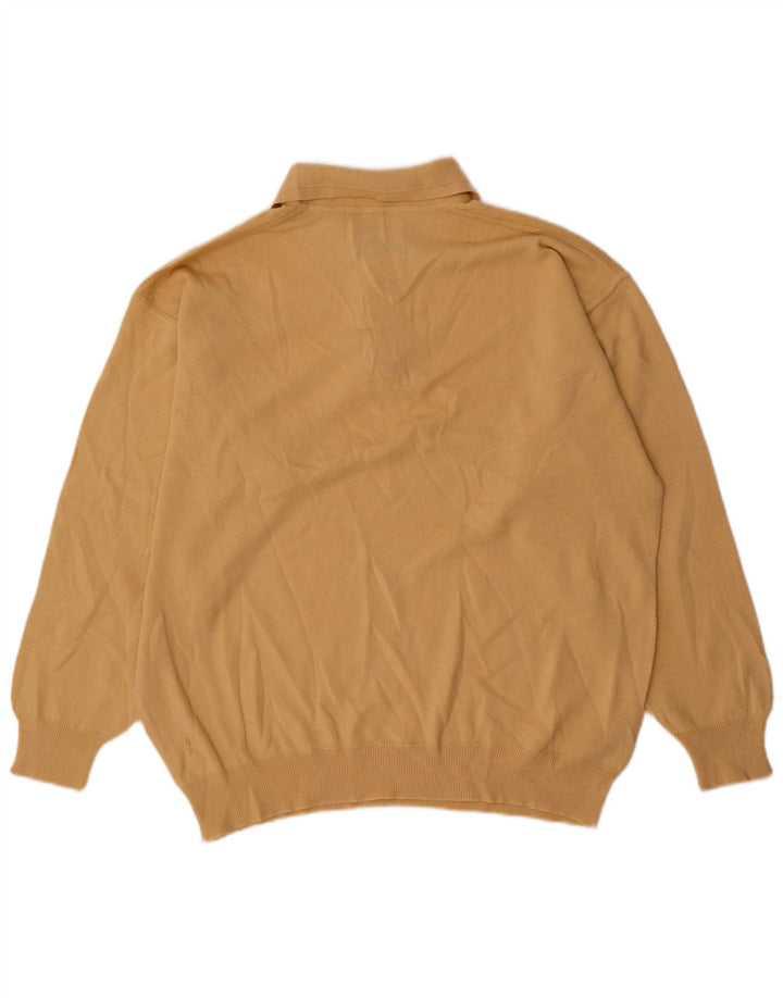 Il Granchio Mens Polo Neck Jumper Sweater Large Beige