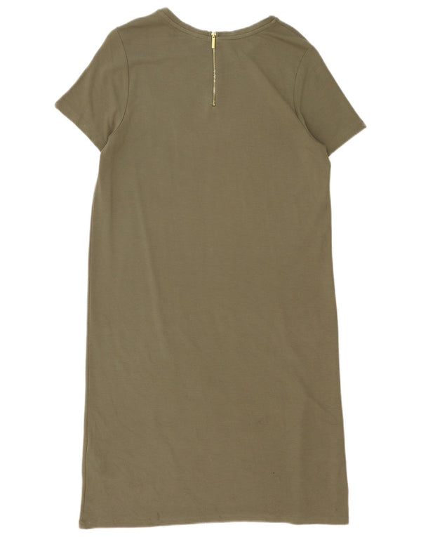 Abito t-shirt da donna Tommy Hilfiger UK 16 grande cotone kaki