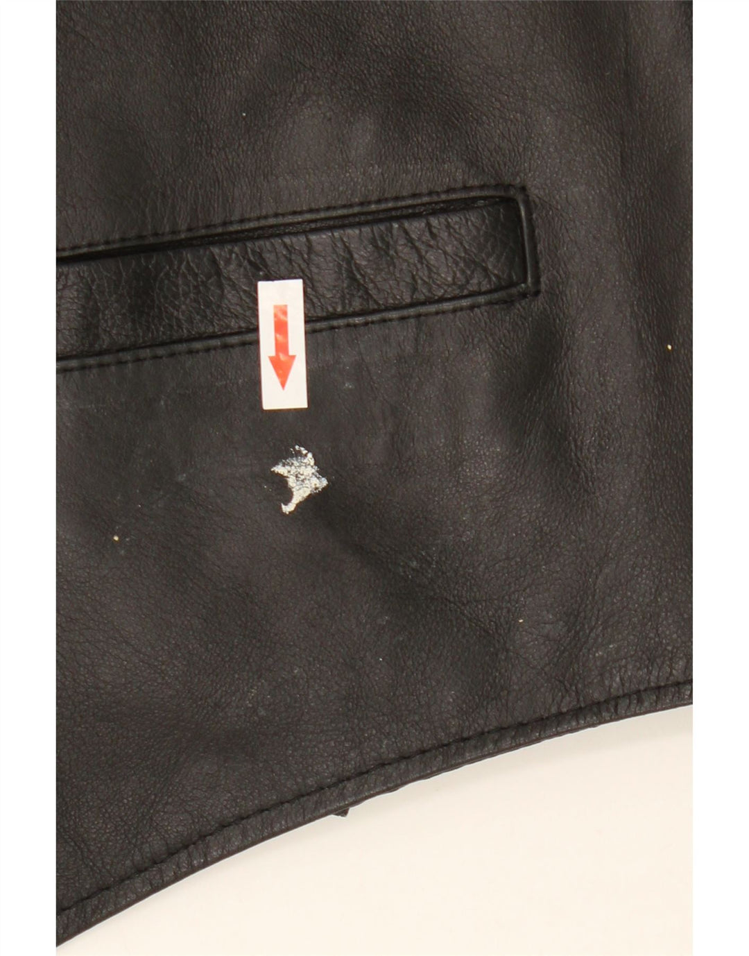 Gilet in pelle da uomo vintage medio nero