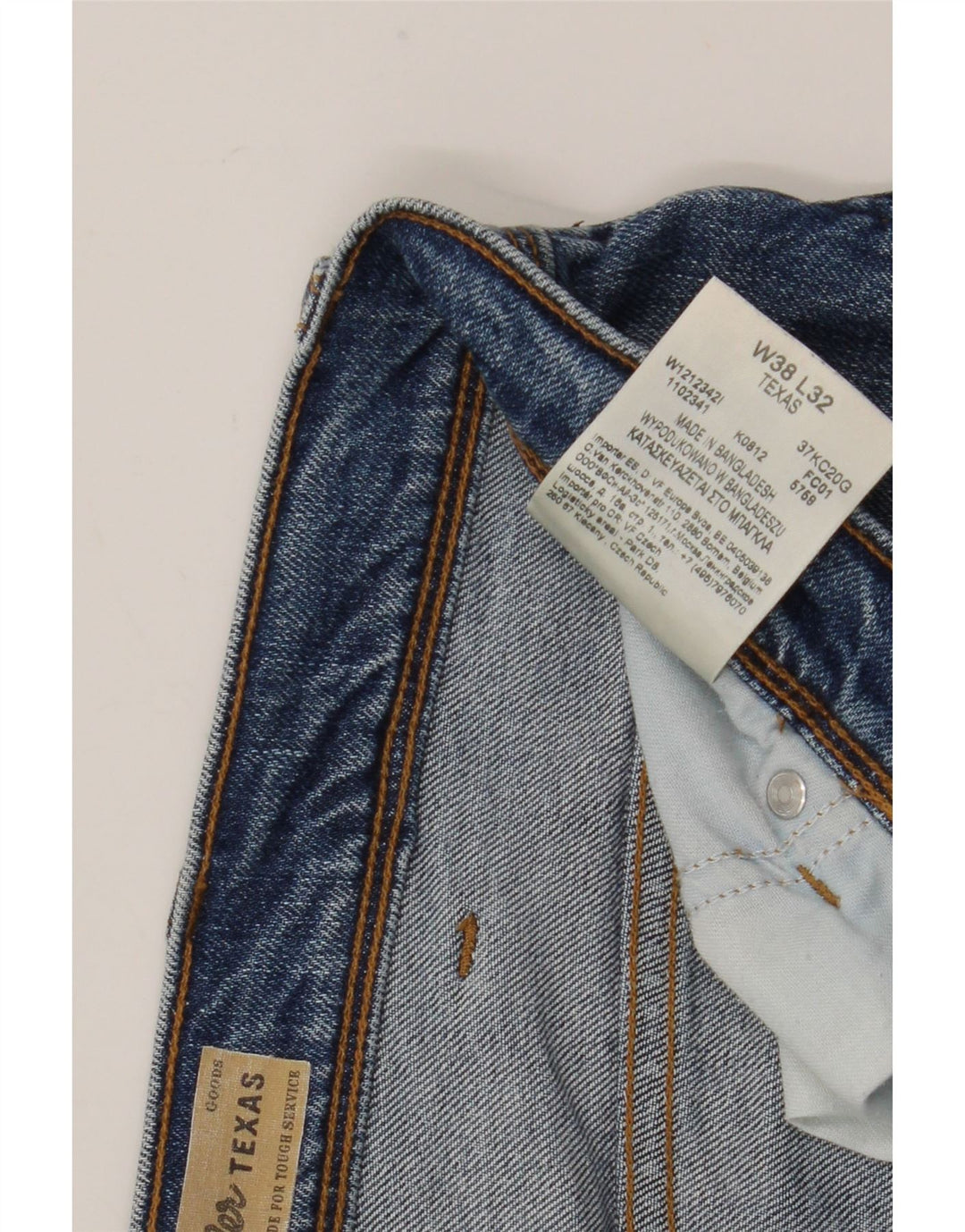 Wrangler Mens Texas Straight Jeans W38 L27 Blue Cotton