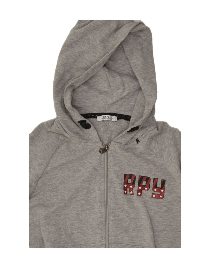 REPLAY Boys Zip Hoodie Sweater 11-12 Years Grey Cotton | Vintage Replay | Thrift | Second-Hand Replay | Used Clothing | Messina Hembry 