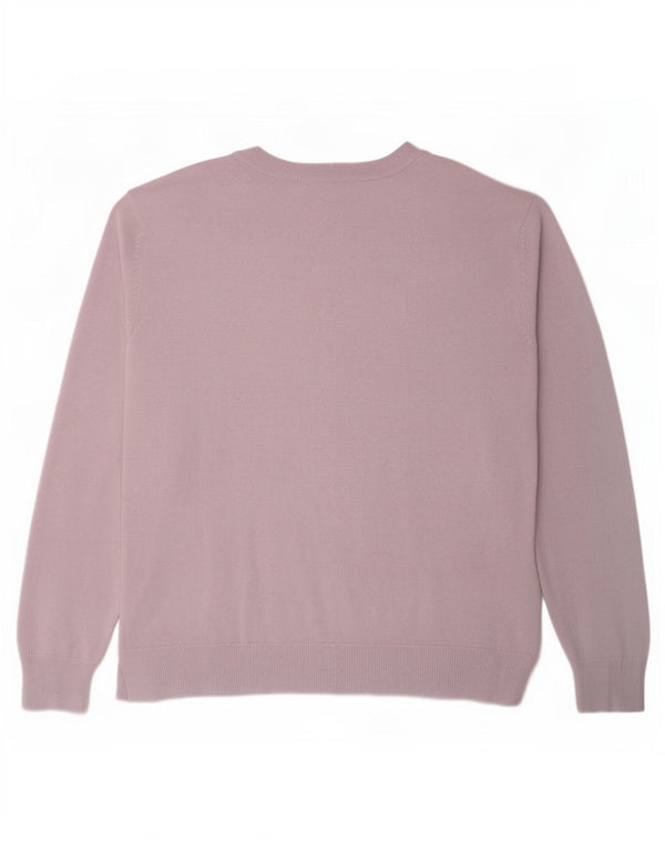 Marks & Spencer Damski sweter z dekoltem w łódkę UK 18 XL Fioletowy akryl