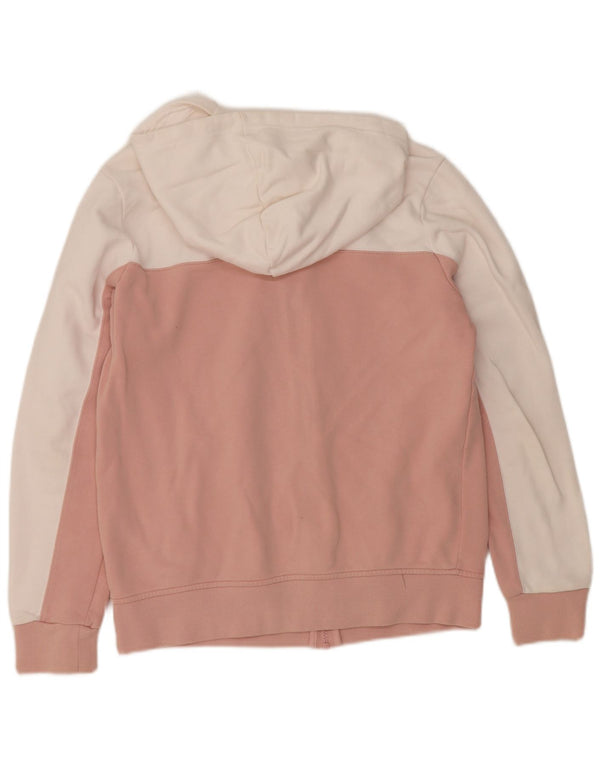 Adidas Damen Graphic Zip Hoodie Pullover UK 14 Mittelrosa Farbblock