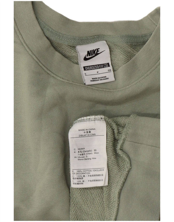 Nike Damen-Sweatshirt in Übergröße, Gr. 10, Größe S, Grün, Baumwolle