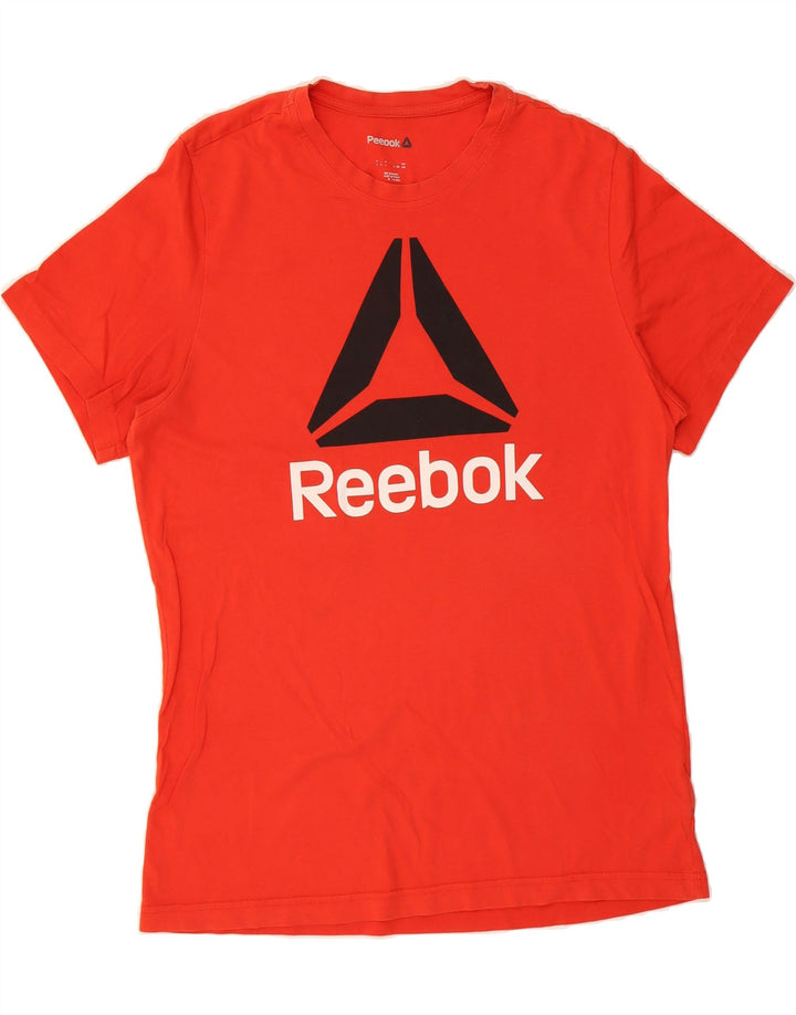 REEBOK Mens Graphic T-Shirt Top Large Red Cotton Vintage Reebok and Second-Hand Reebok from Messina Hembry 