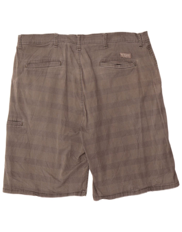Pantaloncini chino da uomo Wrangler W40 XL cotone a righe grigie
