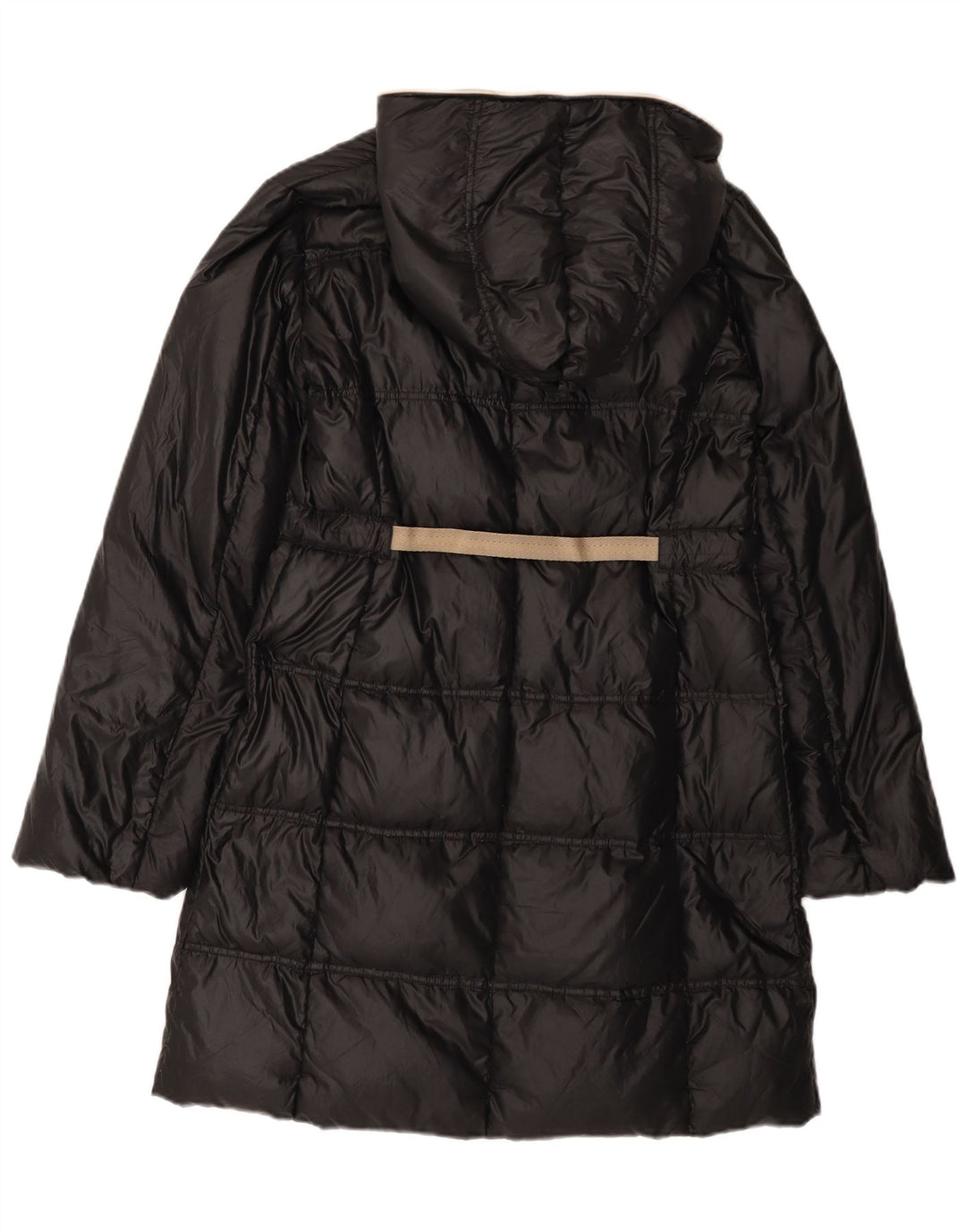 Henry Cottons Womens Hooded Padded Coat IT 48 XL Black Polyamide