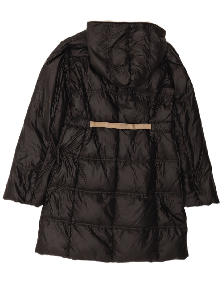 Henry Cottons Womens Hooded Padded Coat IT 48 XL Black Polyamide