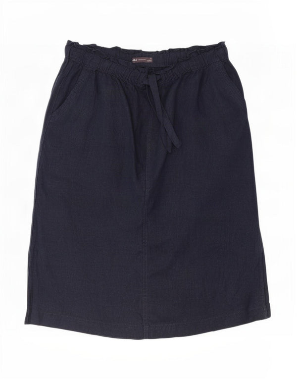 Fusta midi pentru femei Marks & Spencer UK 18 XL W38 In albastru bleumarin