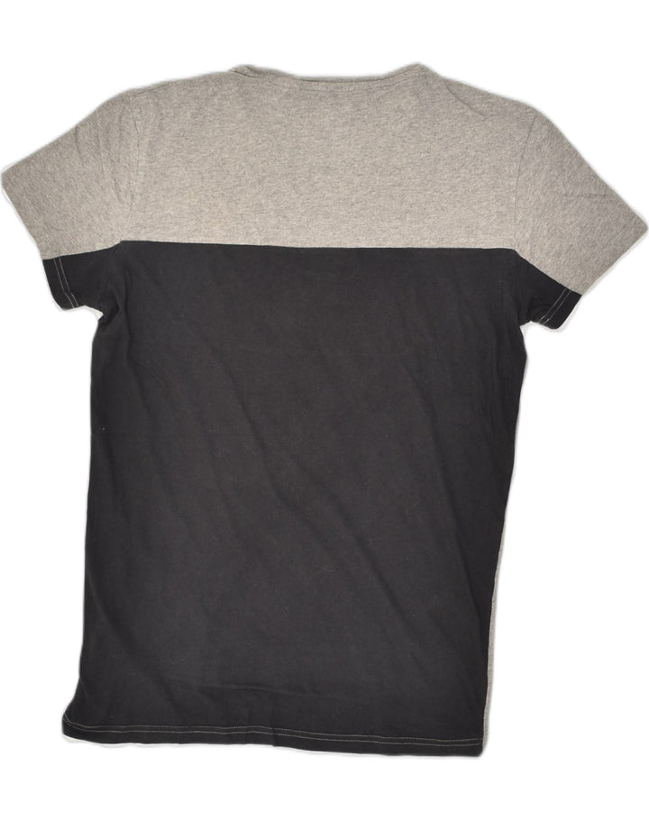 JACK WILLS Mens Graphic T-Shirt Top XS Grey Colourblock Cotton | Vintage Jack Wills | Thrift | Second-Hand Jack Wills | Used Clothing | Messina Hembry 