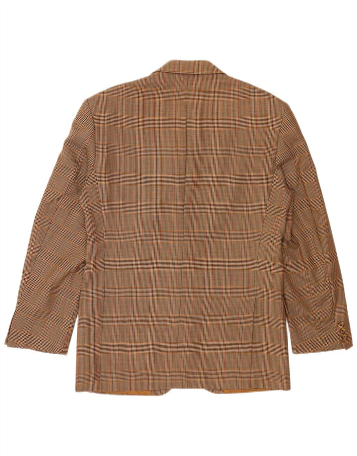 Marks & Spencer Chaqueta tipo blazer de 2 botones para hombre UK 38 Medium Beige Houndstooth