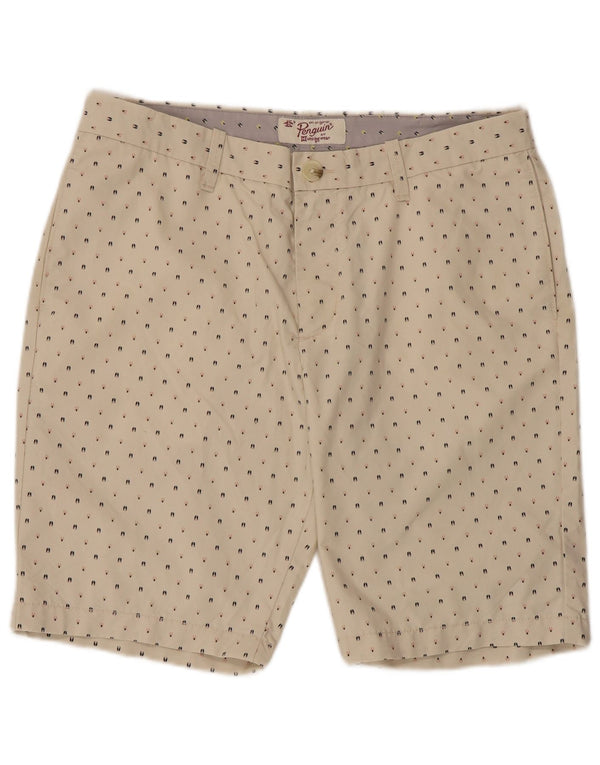 Ανδρικό σορτς Chino Penguin W34 Μεγάλο μπεζ βαμβακερό στίγμα