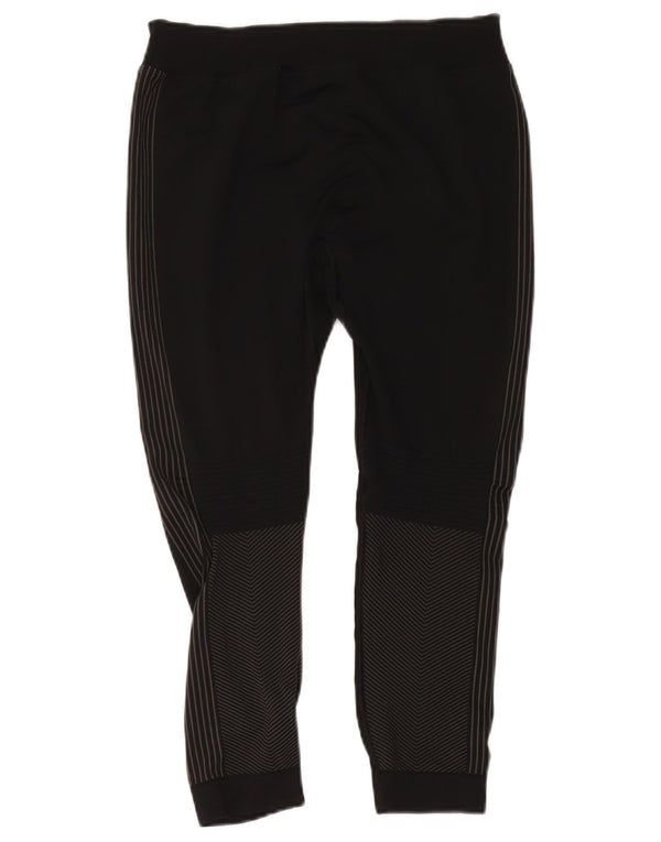 Nike Dame Dri Fit Capri Træningsdragt Bukser Joggers UK 14 Medium Sort