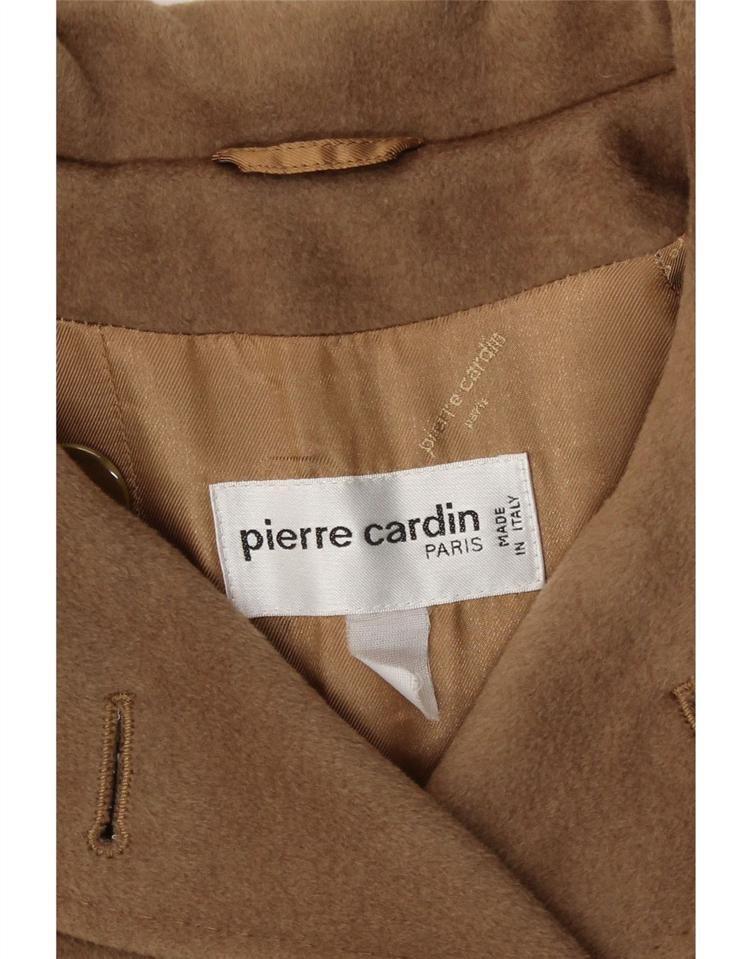 Pierre Cardin Dame Dobbeltradet Frakke UK 14 Stor Brun