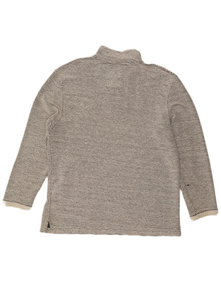 Weird Fish Herren-Sweatshirt mit Reißverschluss am Hals, Größe L, Grau