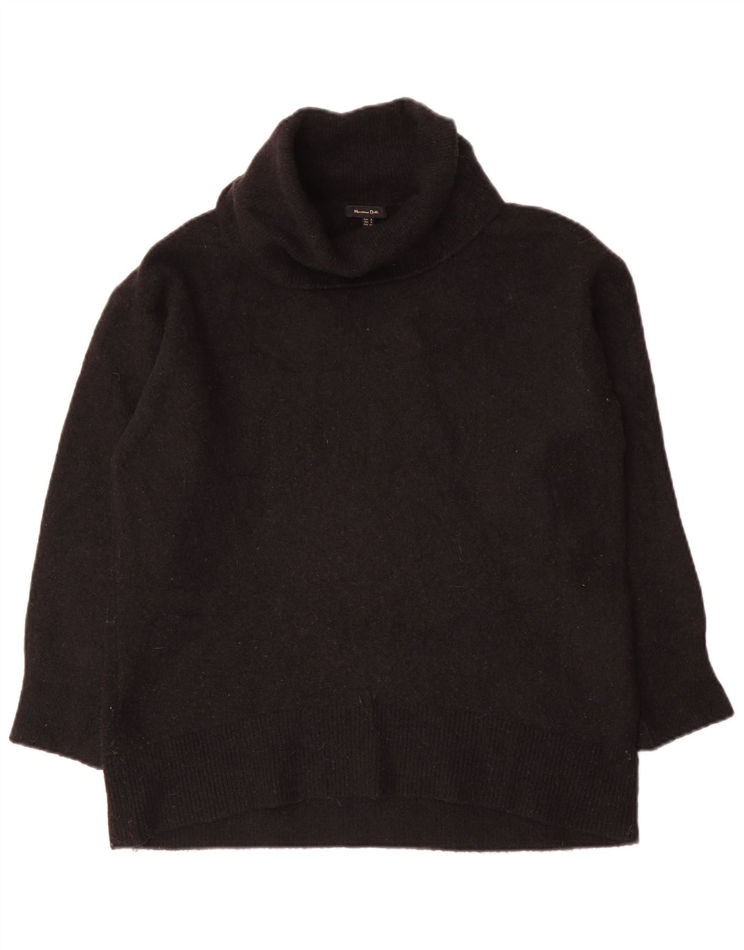 Massimo Dutti Damen-Pullover mit Rollkragen, übergroß, Gr. 10, Größe S, Schwarz