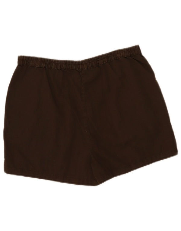 Benetton Womens Casual Shorts IT 42 Medium W28  Brown Cotton