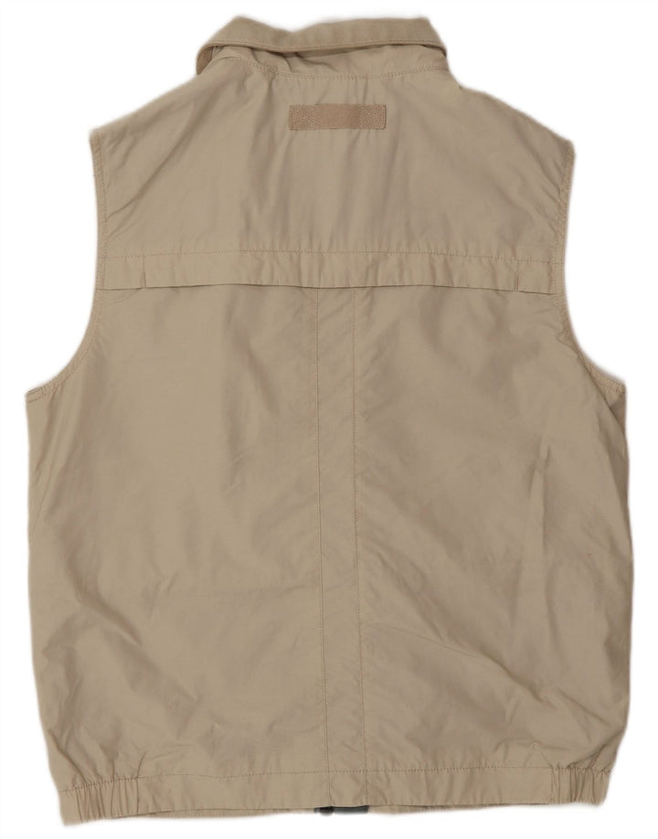 Marks & Spencer Mens Utility Gilet UK 36 Small Beige Polyester