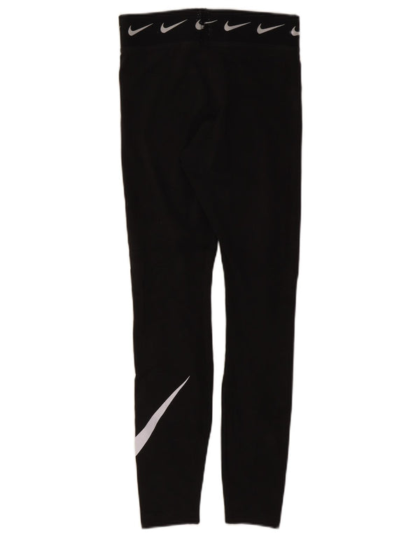 Γυναικείο κολάν Nike Dri Fit graphic UK 8 Small μαύρο βαμβακερό