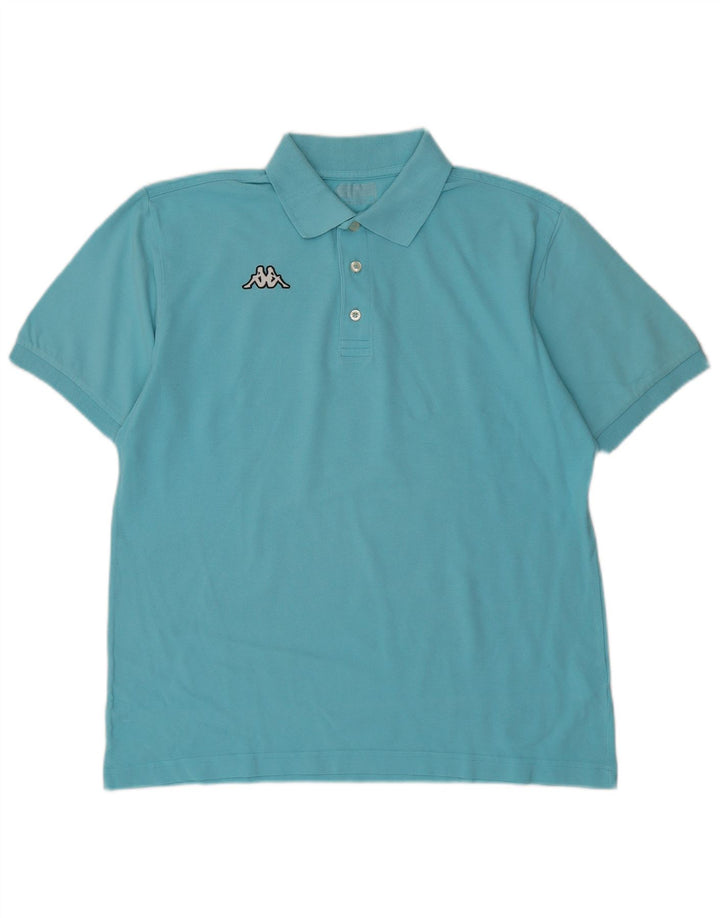 Kappa Mens Polo Shirt XL Blue Cotton
