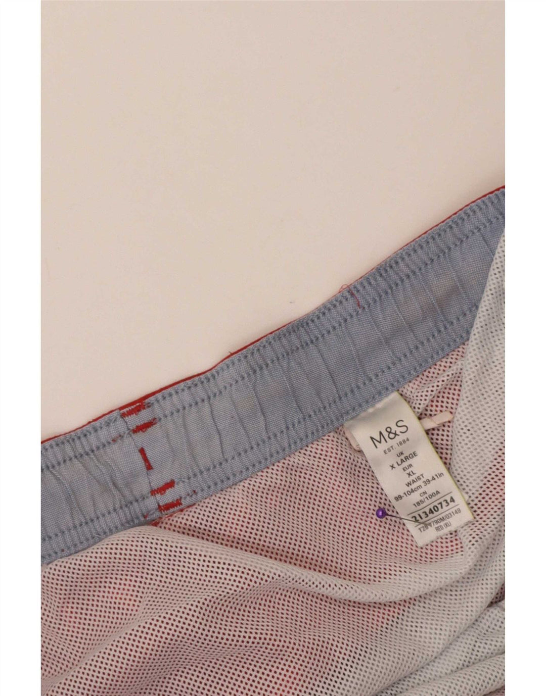 Marks & Spencer Badeshorts til mænd XL Rød Polyester