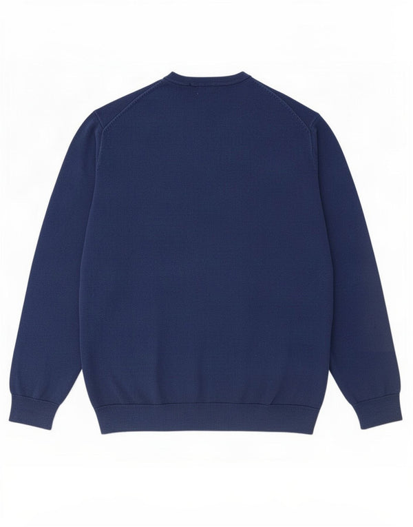 James Pringle Mens Crew Neck Jumper Sweater Medium Navy Blue Cotton