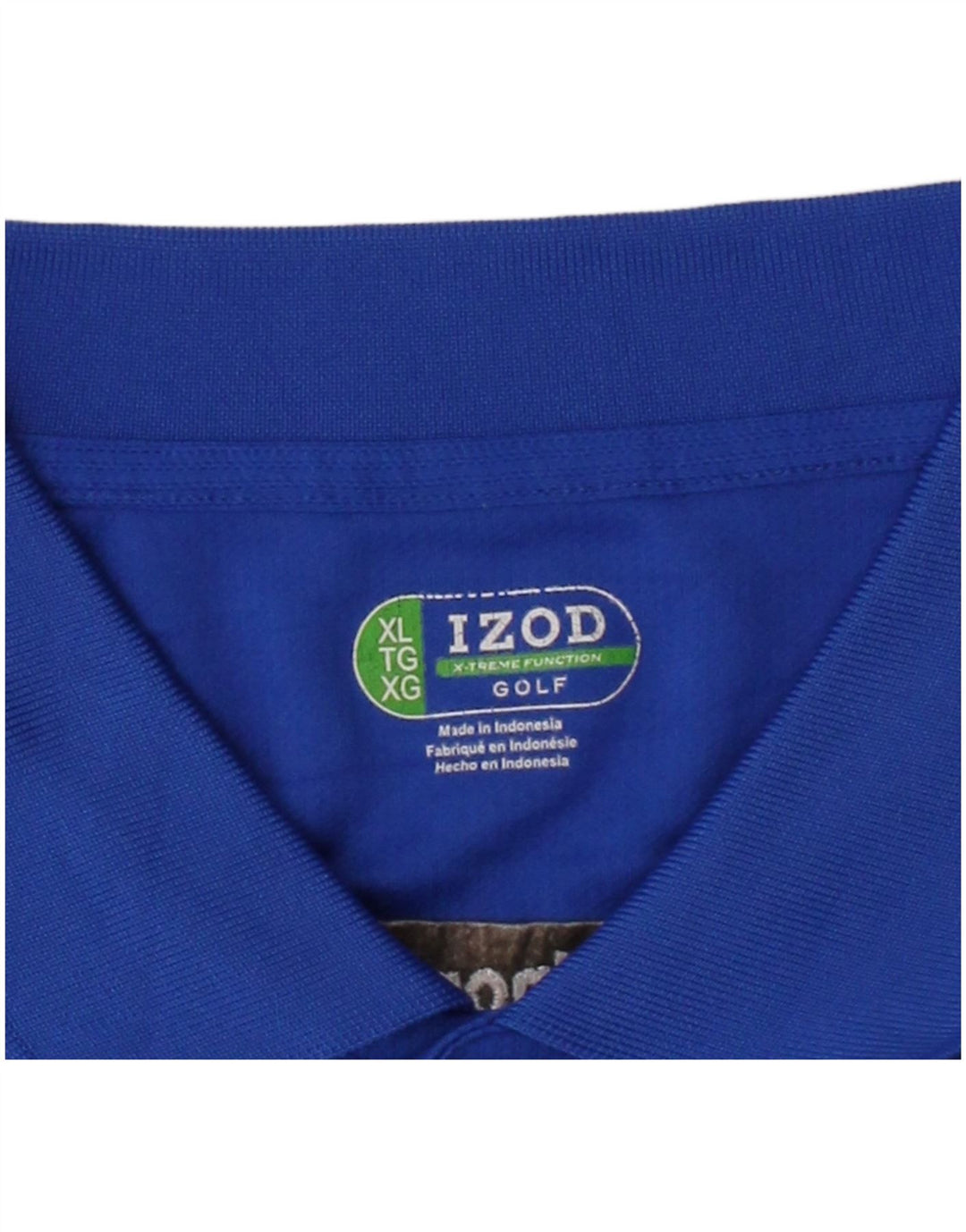 IZOD Mens Graphic Polo Shirt XL Blue Colourblock