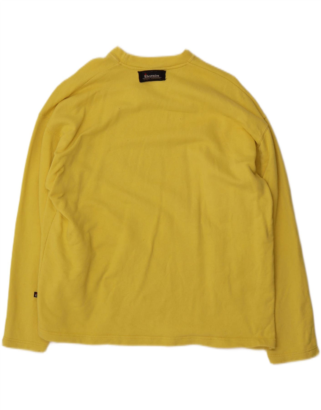 ELVSTROM Mens Sweatshirt Jumper XL Yellow Cotton Vintage Elvstrom and Second-Hand Elvstrom from Messina Hembry 