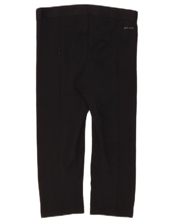 Nike Womens Dri Fit Tracksuit Trousers UK 12 Medium  Black Polyester