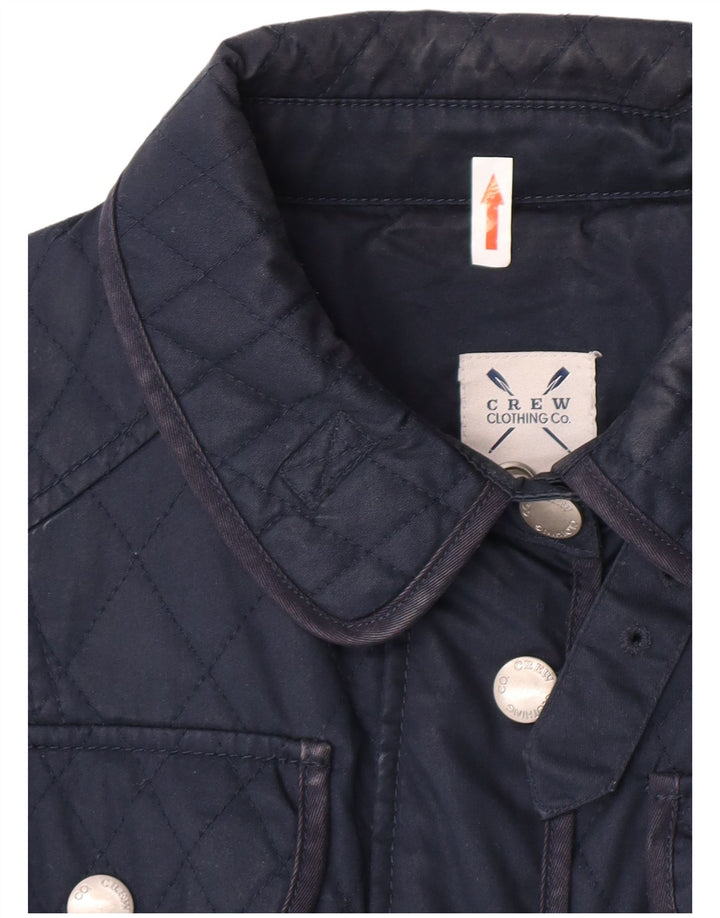 Besætningstøj Dame Regular Fit Quiltet Jakke UK 10 Small Navy Blue